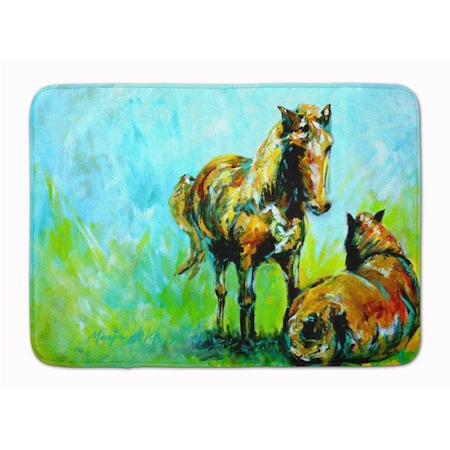 Carolines Treasures Horse Grazin Machine Washable Memory Foam Mat MW1126RUG